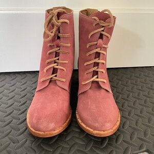 Beek Dusty Pink Suede Ankle booties